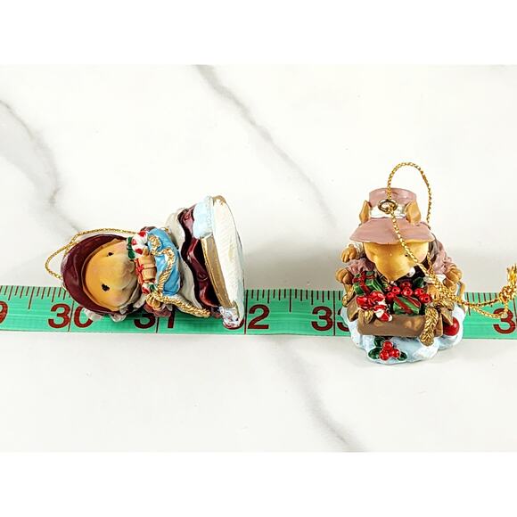 Ganz Mini Mouse Mice Tree Ornament Little Cheese 2" Resin 90s Figurine x2 Vtg - Picture 14 of 14